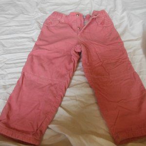 Pink Lands' End lined corduroy pants 2T